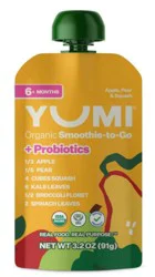 YUMI Apple, Squash & Pear Organic Smoothie-To-Go + Probiotics