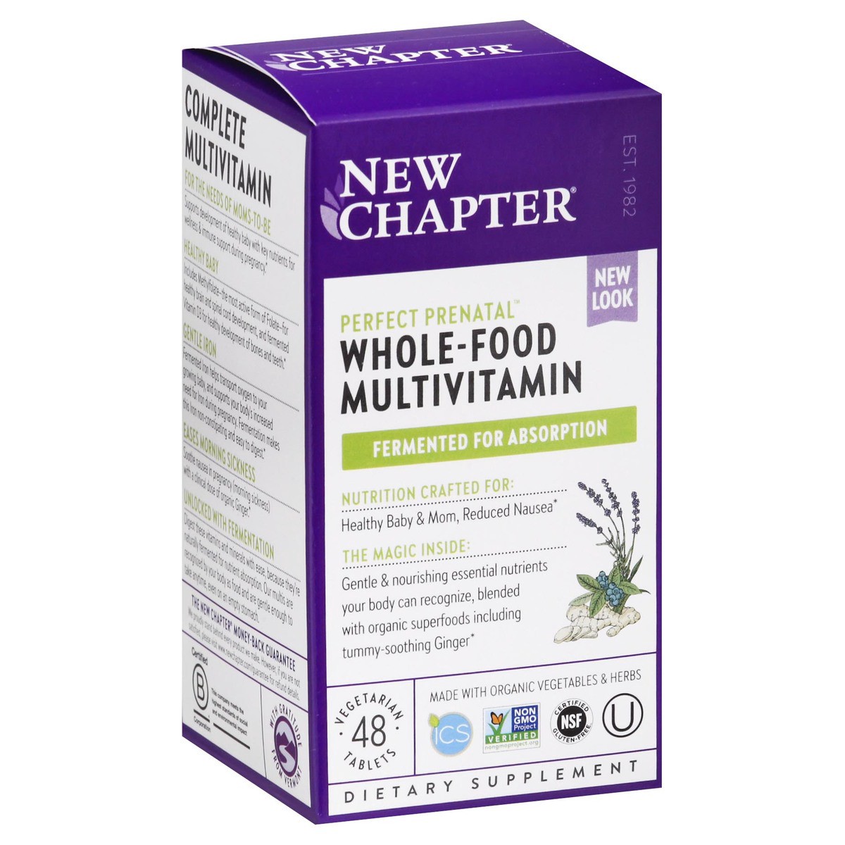 slide 2 of 9, New Chapter Perfect Prenatal Whole-Food Vegetarian Tablets Multivitamin 48 ea, 48 ct