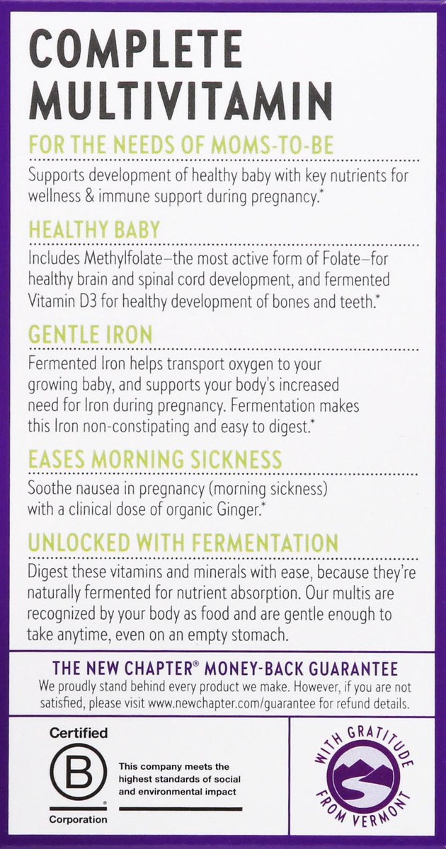 slide 4 of 9, New Chapter Perfect Prenatal Whole-Food Vegetarian Tablets Multivitamin 48 ea, 48 ct