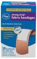 slide 1 of 1, Kroger Strong Strip Fabric Bandages, 20 ct