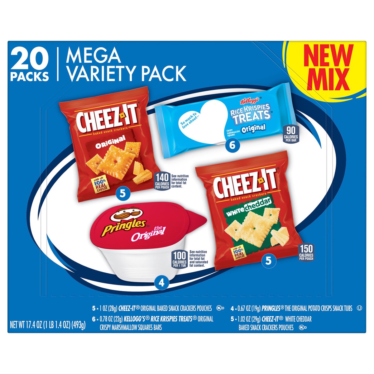 slide 1 of 12, Kellogg's Snacks, Variety Pack, 17.4 oz, 20 Count, 17.4 oz