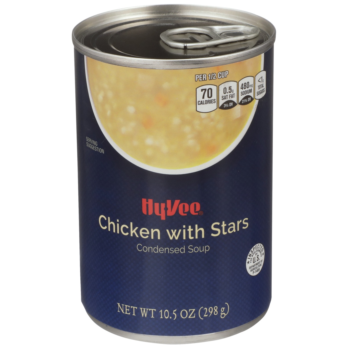 slide 1 of 1, Hy-vee Chicken With Stars Condensed Soup, 10.5 oz