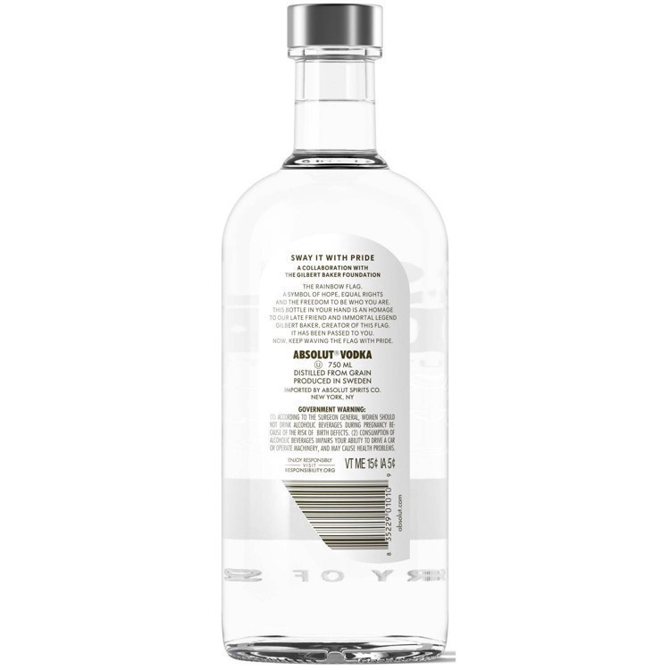 slide 3 of 9, Absolut Vodka Pride - 750ml Bottle, 750 ml