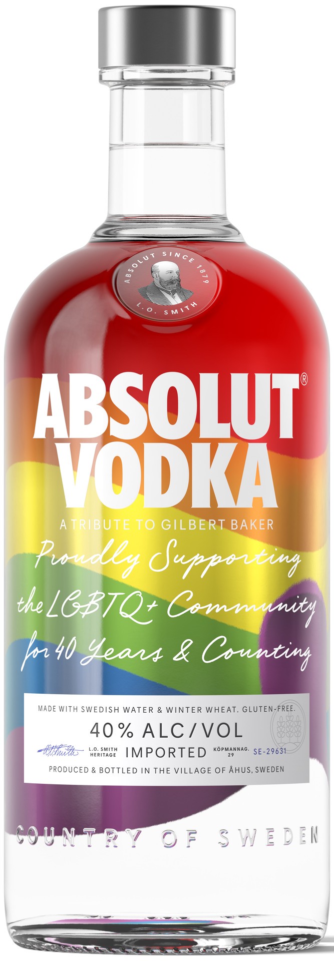 slide 1 of 9, Absolut Original Vodka Pride Edition, 750 mL Bottle, 40% ABV, 750 ml