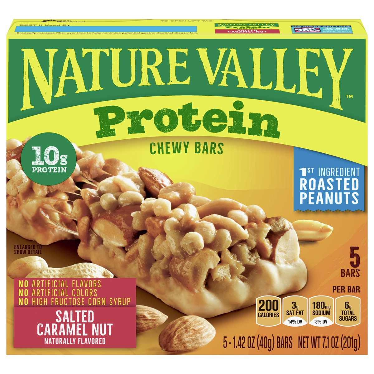 slide 2 of 13, Nature Valley Salted Caramel Nut Protein Chewy Bars, 5 ct; 1.42 oz
