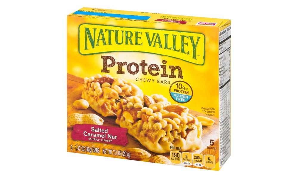 slide 3 of 3, Nature Valley Chewy Granola Bar, Protein, Salted Caramel Nut, 5 Bars, 5 ct; 7.5 oz