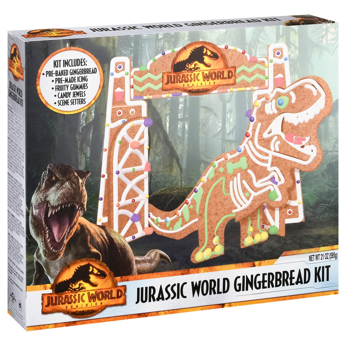 slide 4 of 9, COOKIES UNITED Xcjurassic Gingerbread House Kit, 21 oz