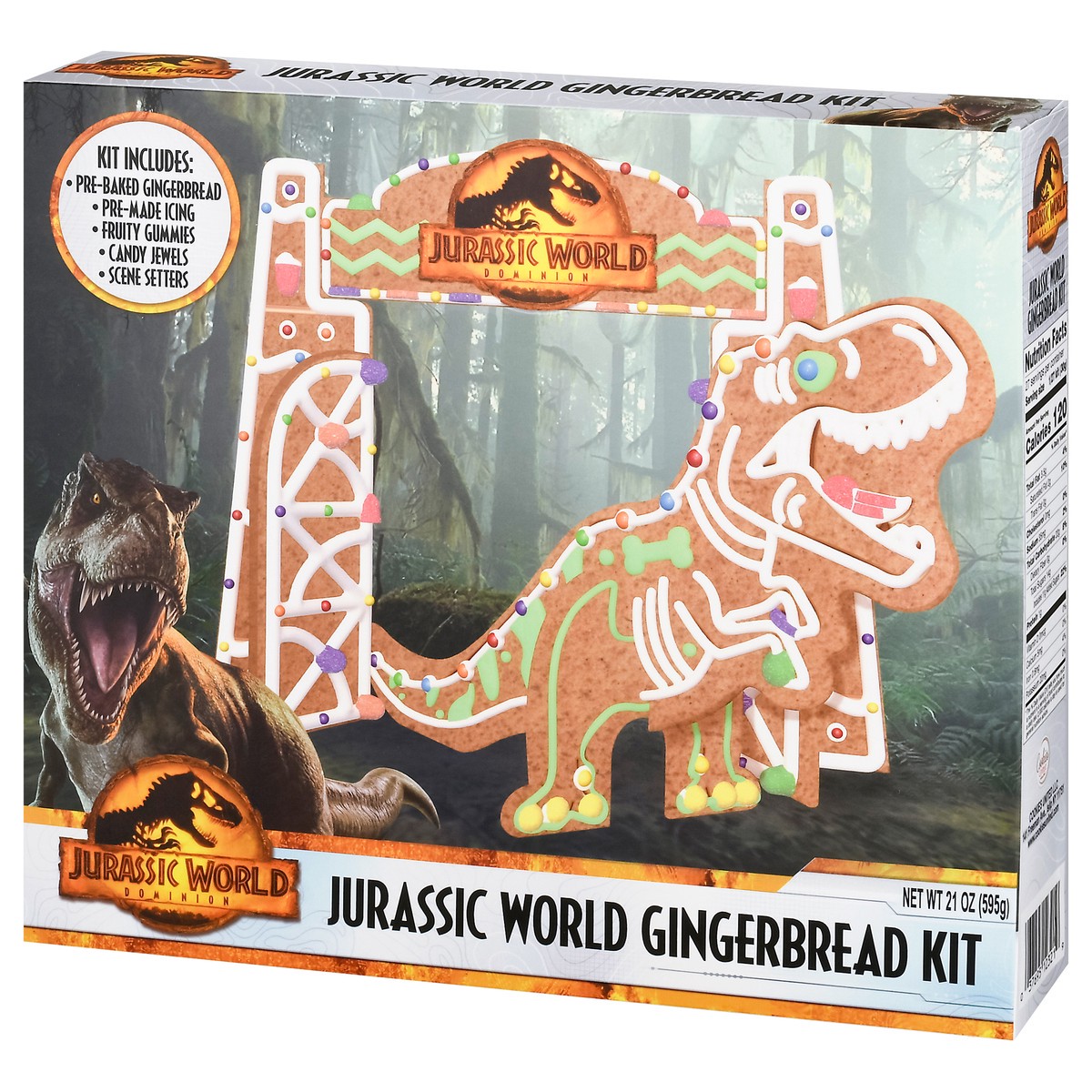slide 9 of 9, COOKIES UNITED Xcjurassic Gingerbread House Kit, 21 oz