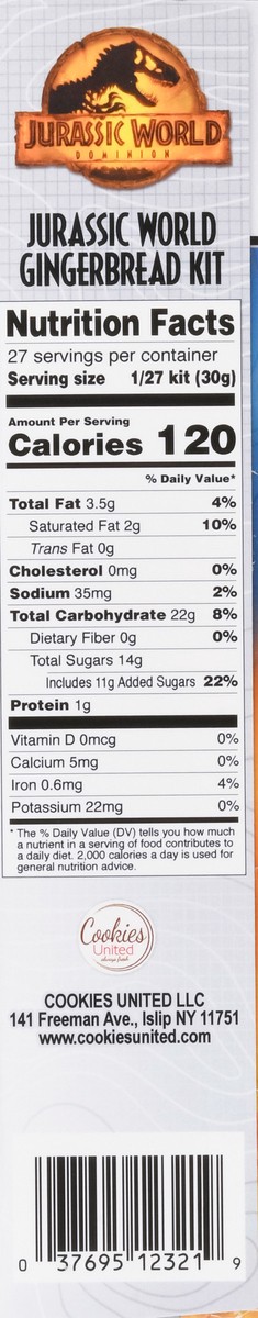 slide 2 of 9, COOKIES UNITED Xcjurassic Gingerbread House Kit, 21 oz