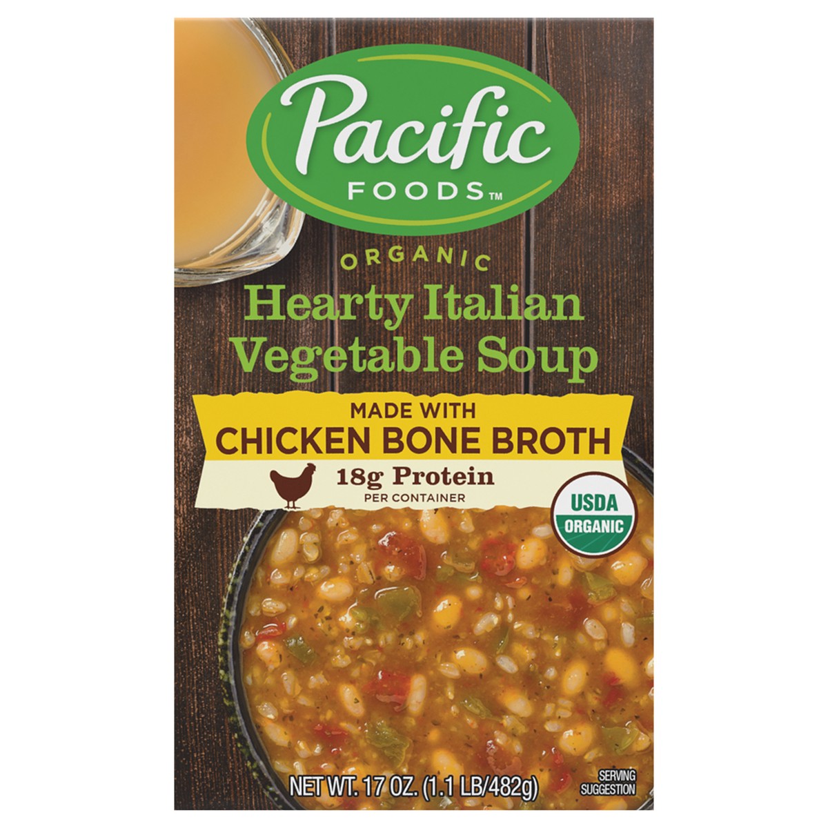 slide 1 of 5, Pacific Foods Organic Hearty Italian Vegetable Soup 17 oz, 17 oz