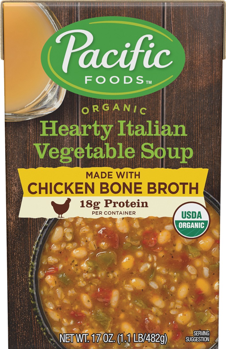 slide 1 of 5, Pacific Foods Organic Hearty Italian Vegetable Soup 17 oz, 17 oz