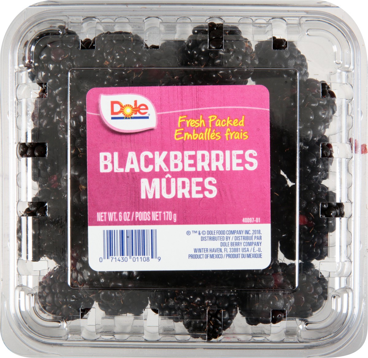 slide 5 of 9, Dole Blackberries, 6 oz