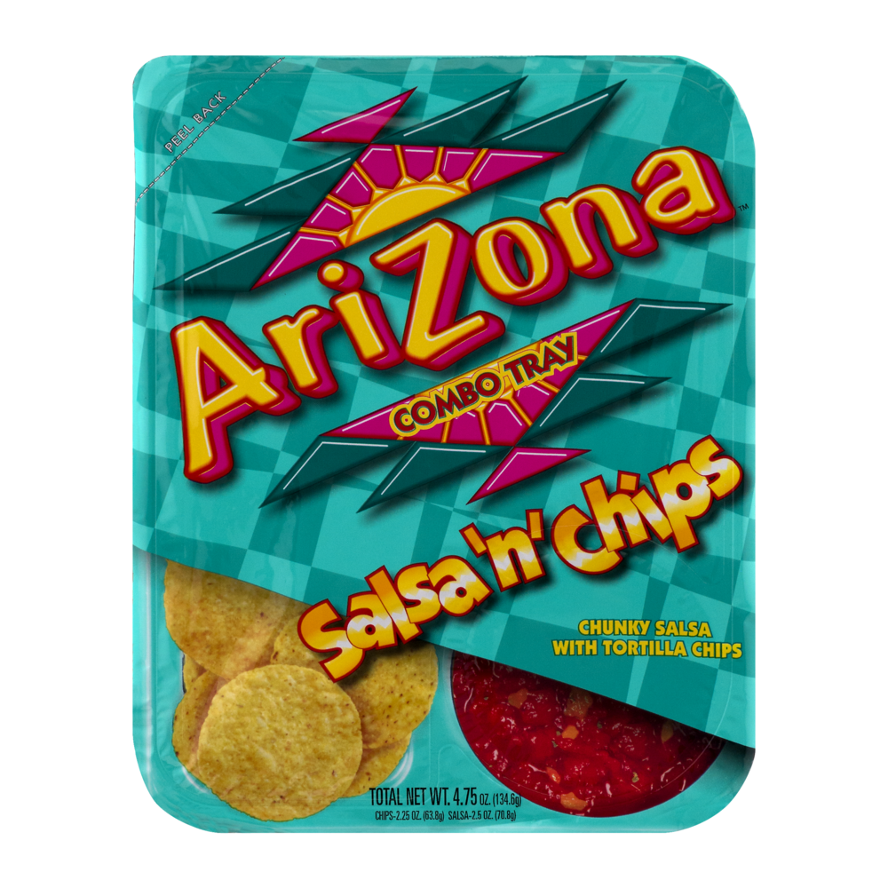 slide 1 of 1, AriZona Chunky Salsa Tortilla Chip Snack Tray, 4.75 oz