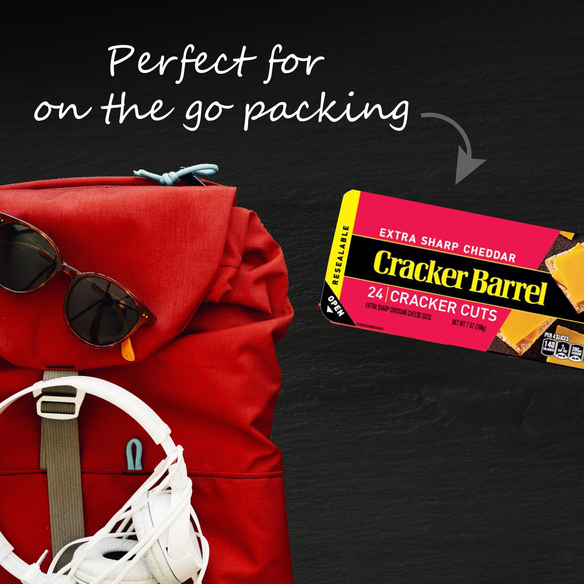 slide 3 of 10, Cracker Barrel Cracker Cuts Extra Sharp Yellow Cheddar Cheese Slices, 24 ct Tray, 24 ct