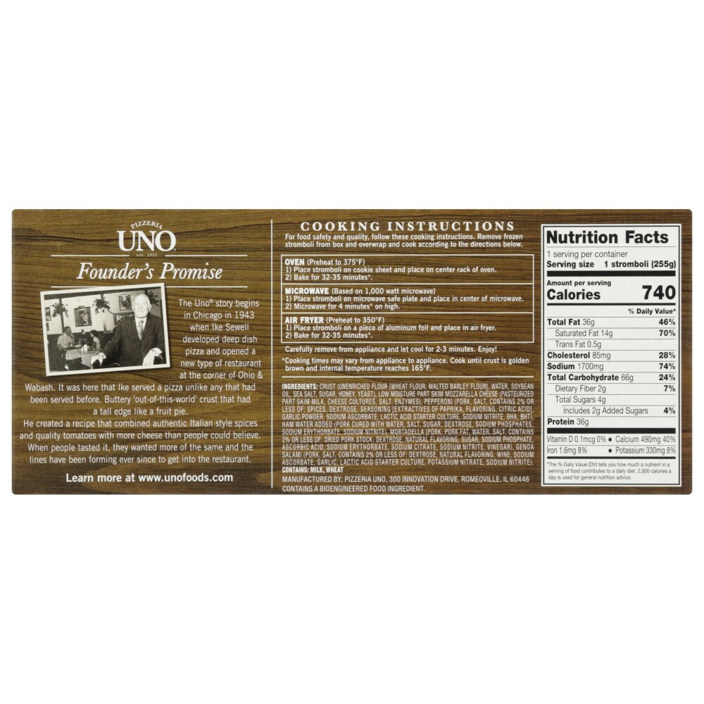 slide 2 of 3, Uno Pizzeria Italian Stromboli, 1 ct