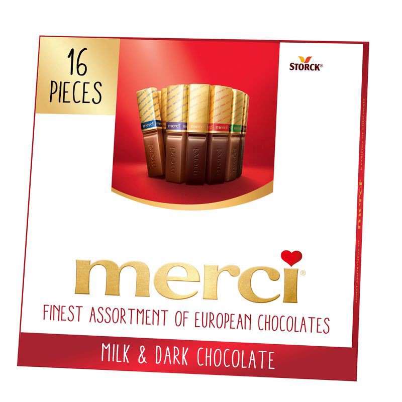 slide 1 of 44, Merci Finest Assortment of European Chocolates, Candy Gift Box - 16ct/7oz, 16 ct; 7 oz