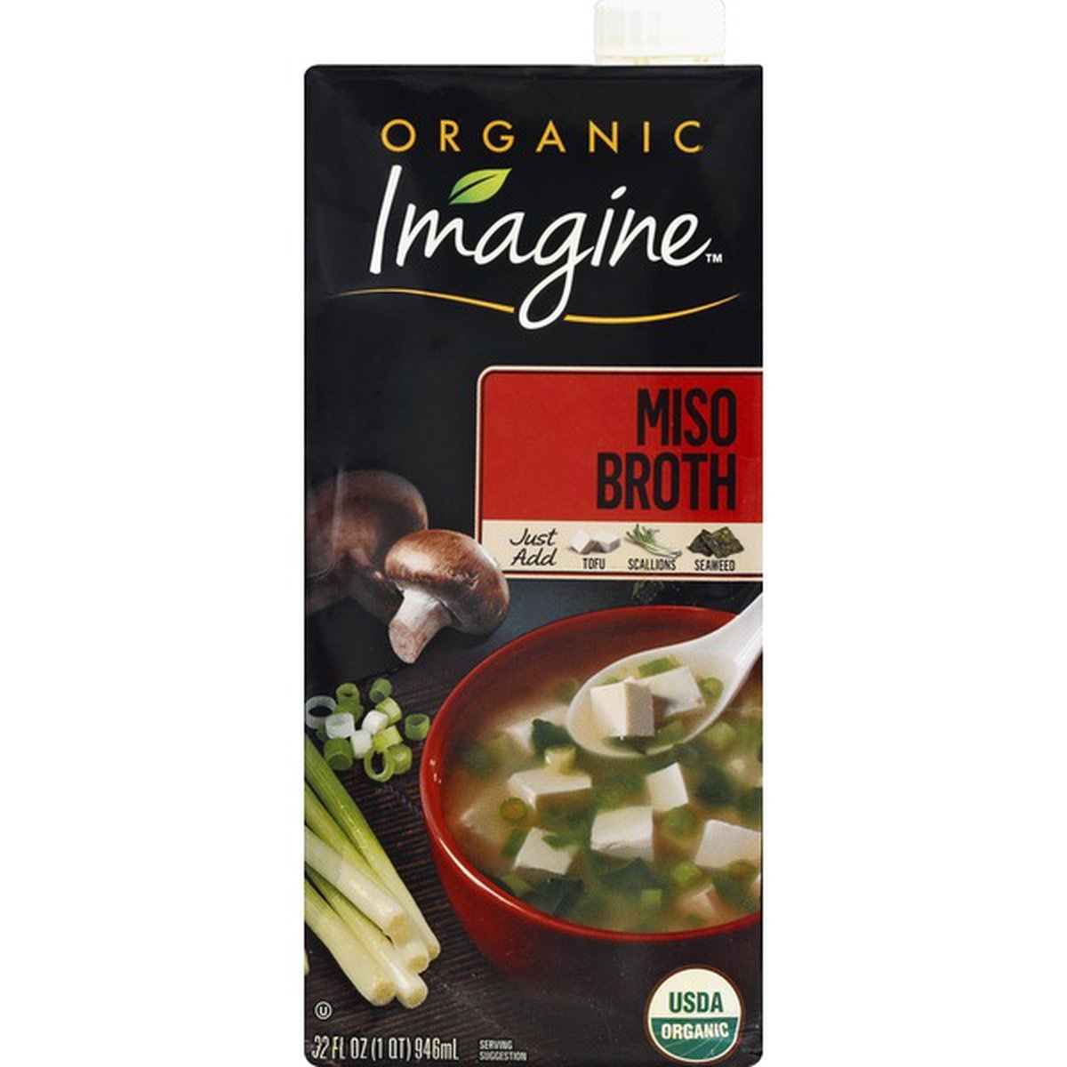 slide 1 of 1, Imagine Foods Broth, Organic, Miso, 32 oz