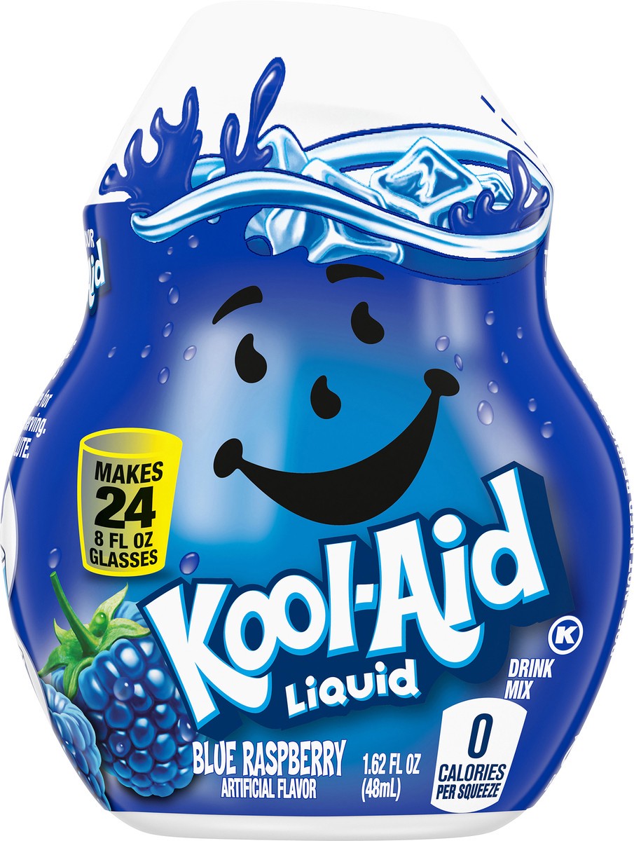 slide 5 of 12, Kool-Aid Liquid Blue Raspberry Artificially Flavored Soft Drink Mix, 1.62 fl oz Bottle, 1.62 fl oz