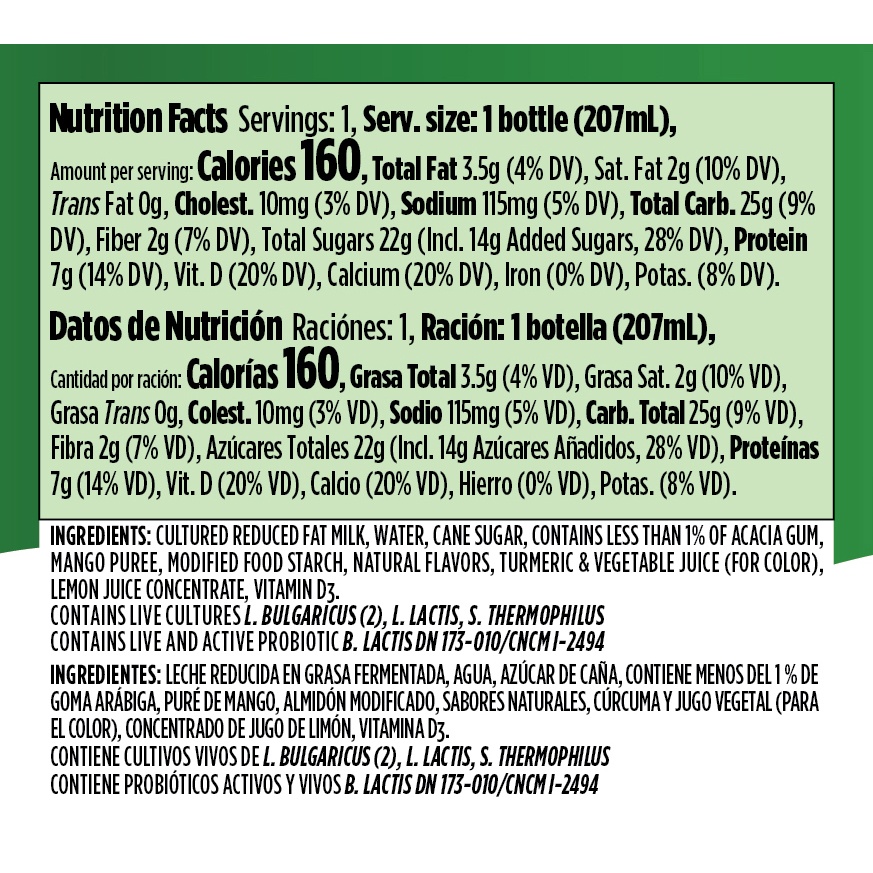slide 5 of 6, Activia Mango Probiotic Lowfat Yogurt Drink, Probiotic Yogurt Drink, 7 FL OZ, 7 fl oz