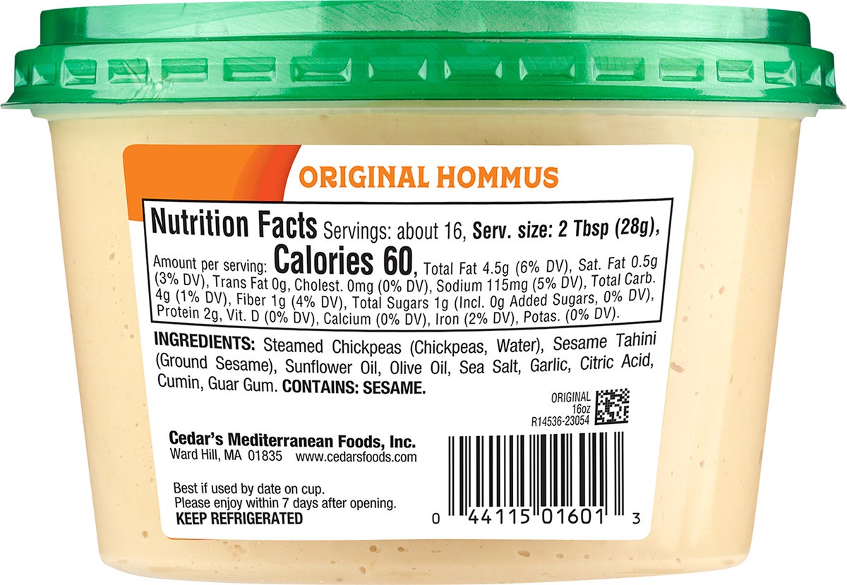 slide 3 of 4, Cedar's Original Hommus, 16 oz