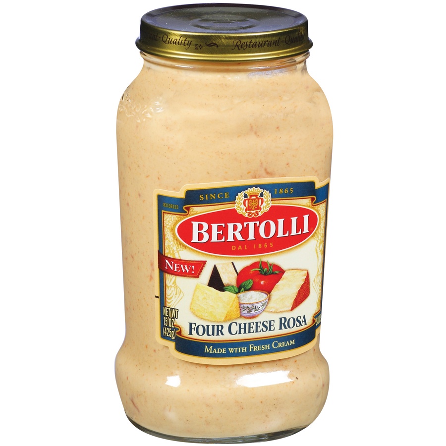 slide 2 of 8, Bertolli Four Cheese Rosa Alfredo Sauce, 15 oz