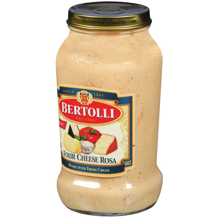 slide 3 of 8, Bertolli Four Cheese Rosa Alfredo Sauce, 15 oz