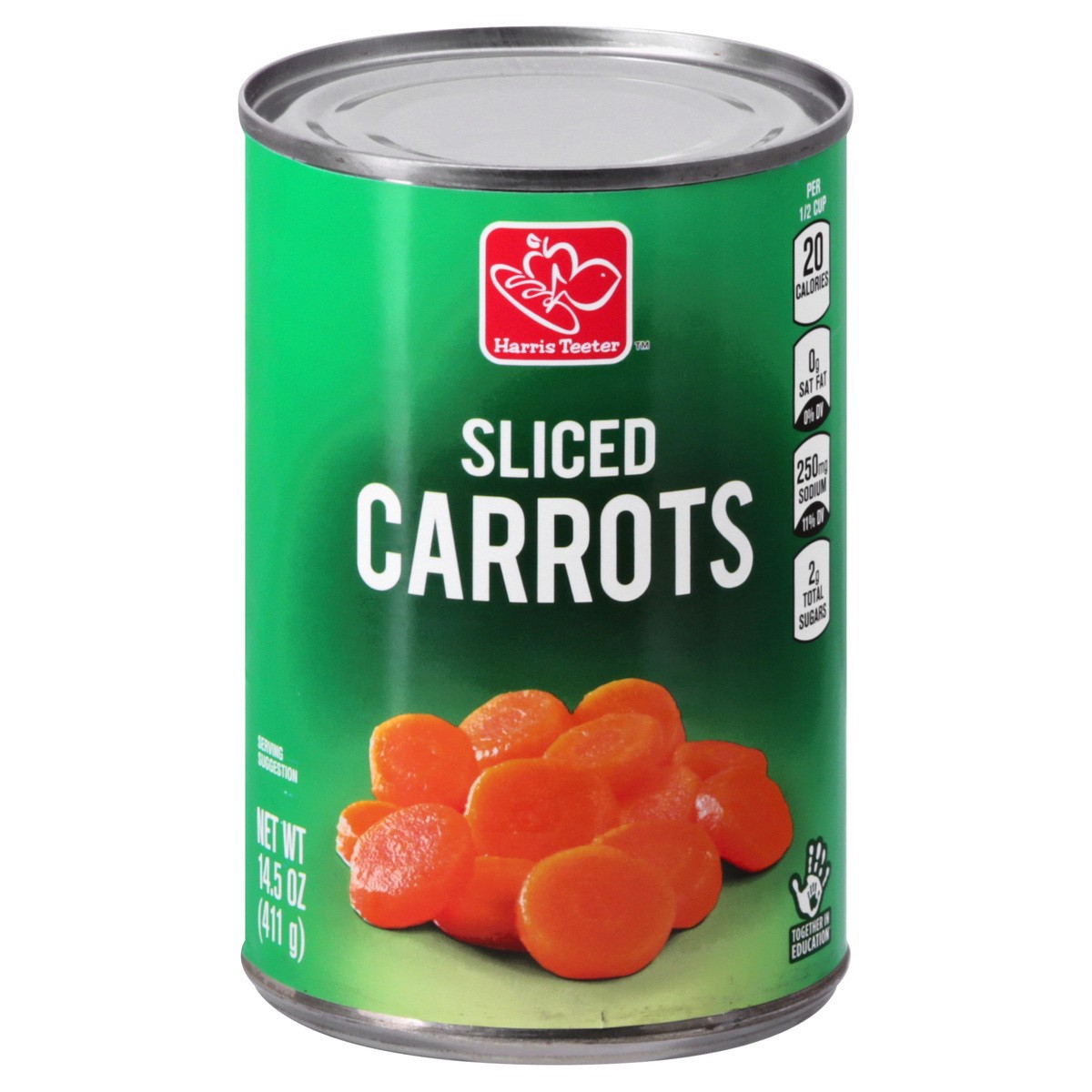 slide 1 of 12, Harris Teeter Sliced Carrots, 14.5 oz