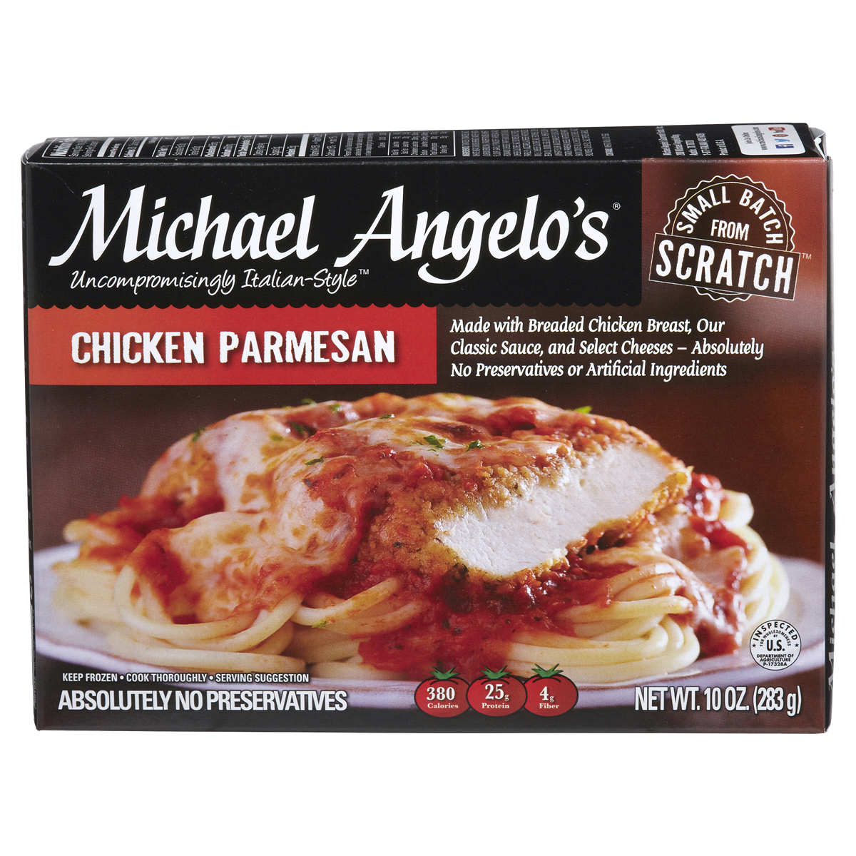 slide 1 of 1, Michael Angelo's Chicken Parmesan - With Spaghetti & Sauce, 11 oz