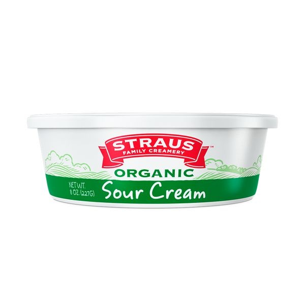 slide 1 of 1, Straus Family Creamery Organic Sour Cream, 8 oz