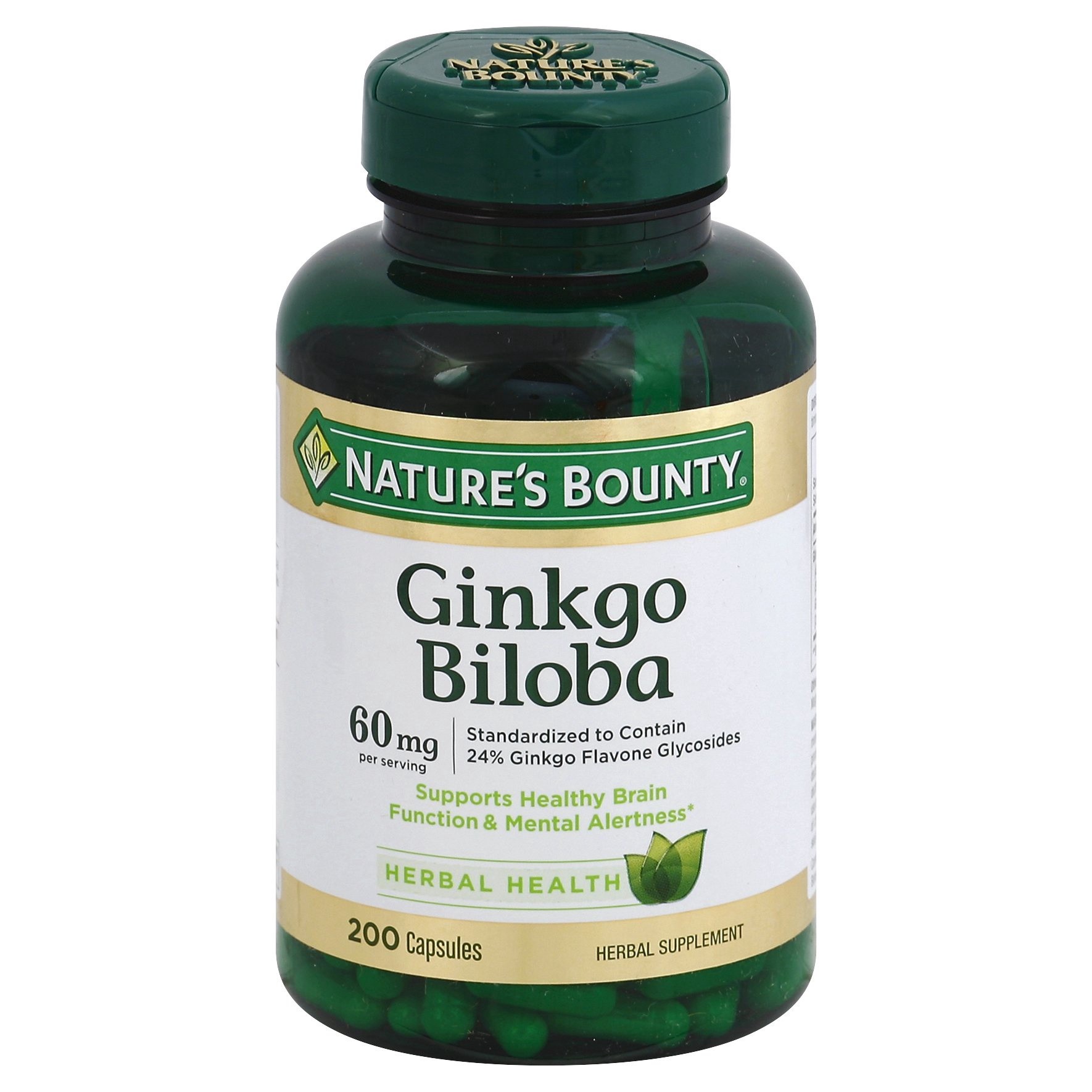 slide 1 of 1, Nature's Bounty Ginkgo Biloba Dietary Supplement Capsules, 200 ct