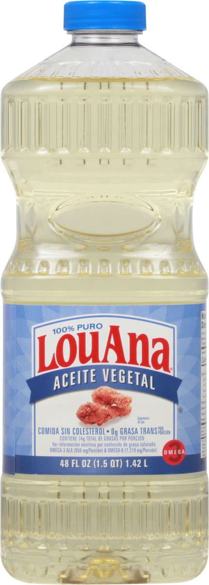 slide 4 of 13, LouAna 100% Pure Vegetable Oil 48 fl oz, 48 fl oz