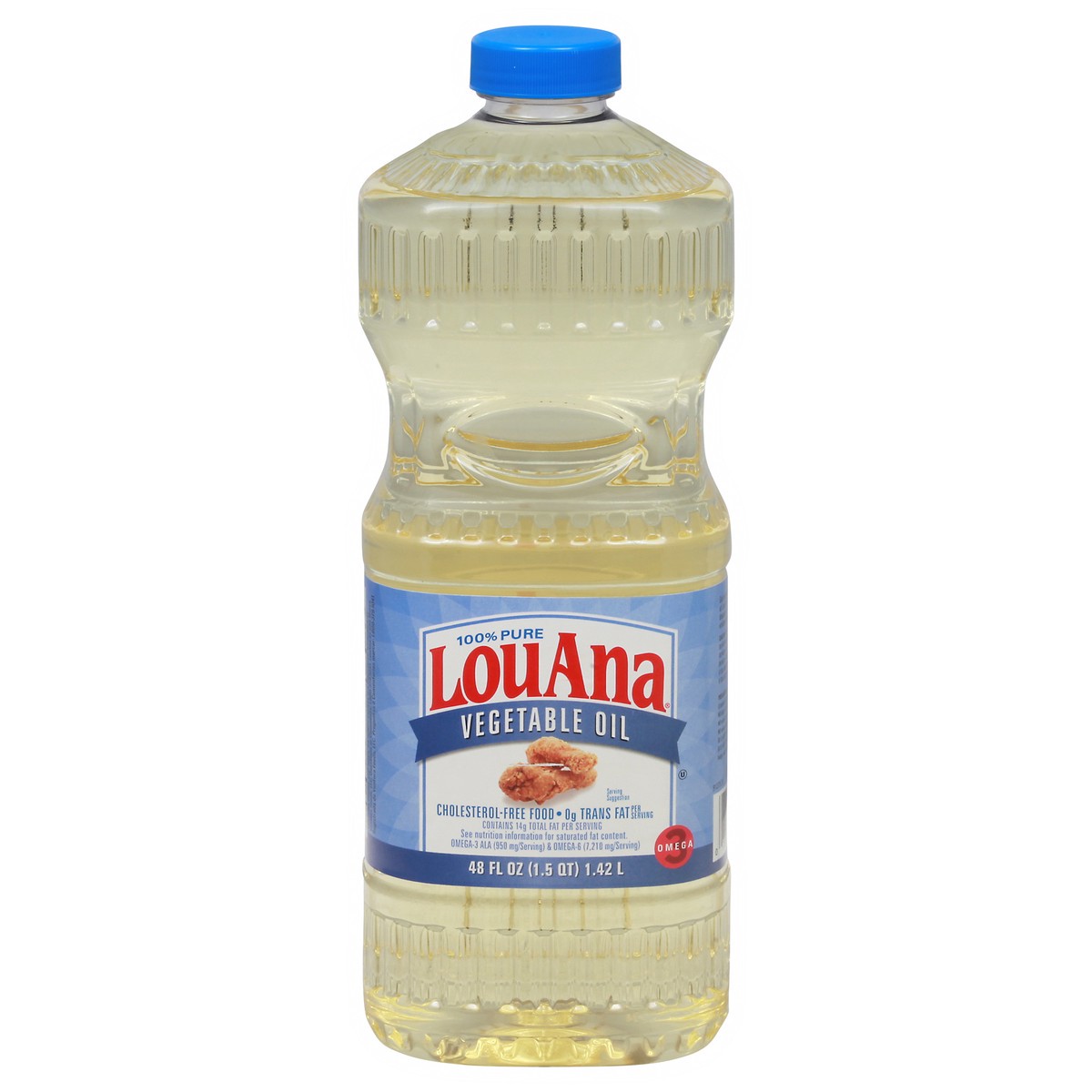 slide 1 of 13, LouAna 100% Pure Vegetable Oil 48 fl oz, 48 fl oz