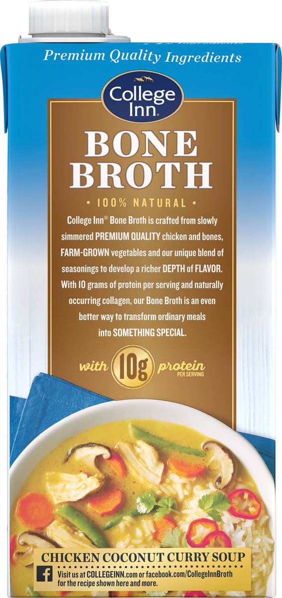 slide 2 of 12, College Inn Less Sodium Chicken Bone Broth 32 oz Carton, 32 oz