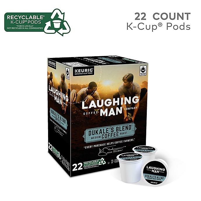 slide 2 of 6, Laughing Man Dukale's Blend Coffee Keurig K-Cup Pods, 22 ct