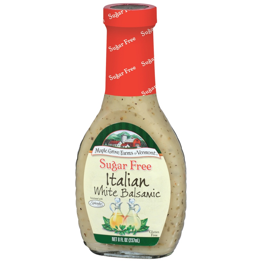 slide 3 of 3, Maple Grove Farms Dressing, Sugar Free, Italian White Balsamic, 8 fl oz