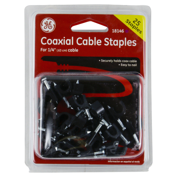 slide 1 of 2, Power Gear Coaxial Cable Staples, 1 ct