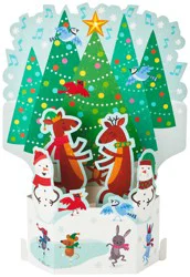 Hallmark Paper Wonder Pop Up Christmas Card with Lights and Music (Plays Rockin'' Around the Christmas Tree)