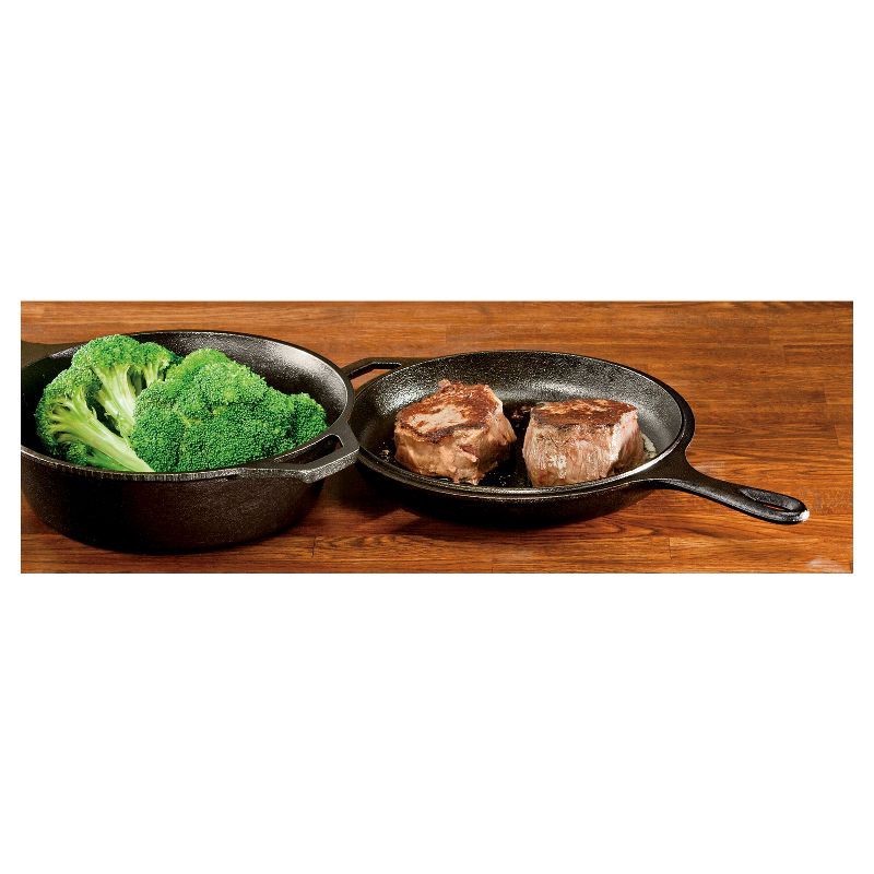 slide 2 of 3, Lodge 3.2qt Cast Iron Combo Cooker: Skillet & Frying Pan Set, 10.25" Diameter, Gas & Electric Compatible, 3.2 qt
