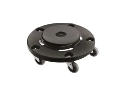 Rubbermaid Commercial Products BRUTE Black Plastic Trash can dolly (Weight Capacity: 250-lb )