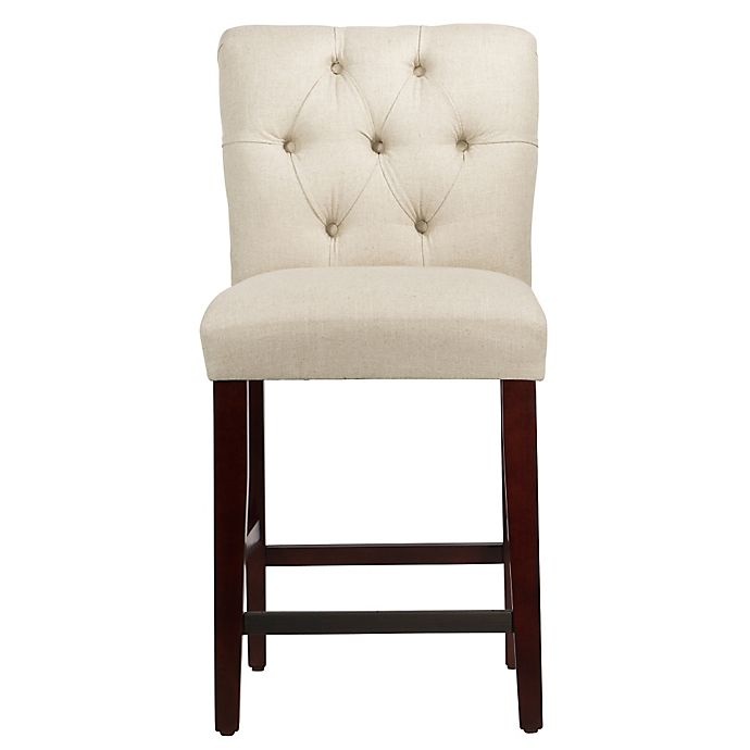 slide 2 of 5, Skyline Furniture Sherwood Tufted Counter Stool - Linen Talc, 1 ct