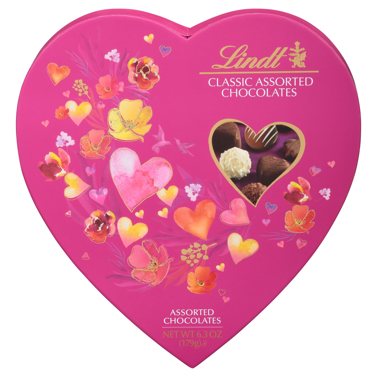 slide 1 of 3, Lindt Valentine Classic Assorted Chocolates, 6.3 oz