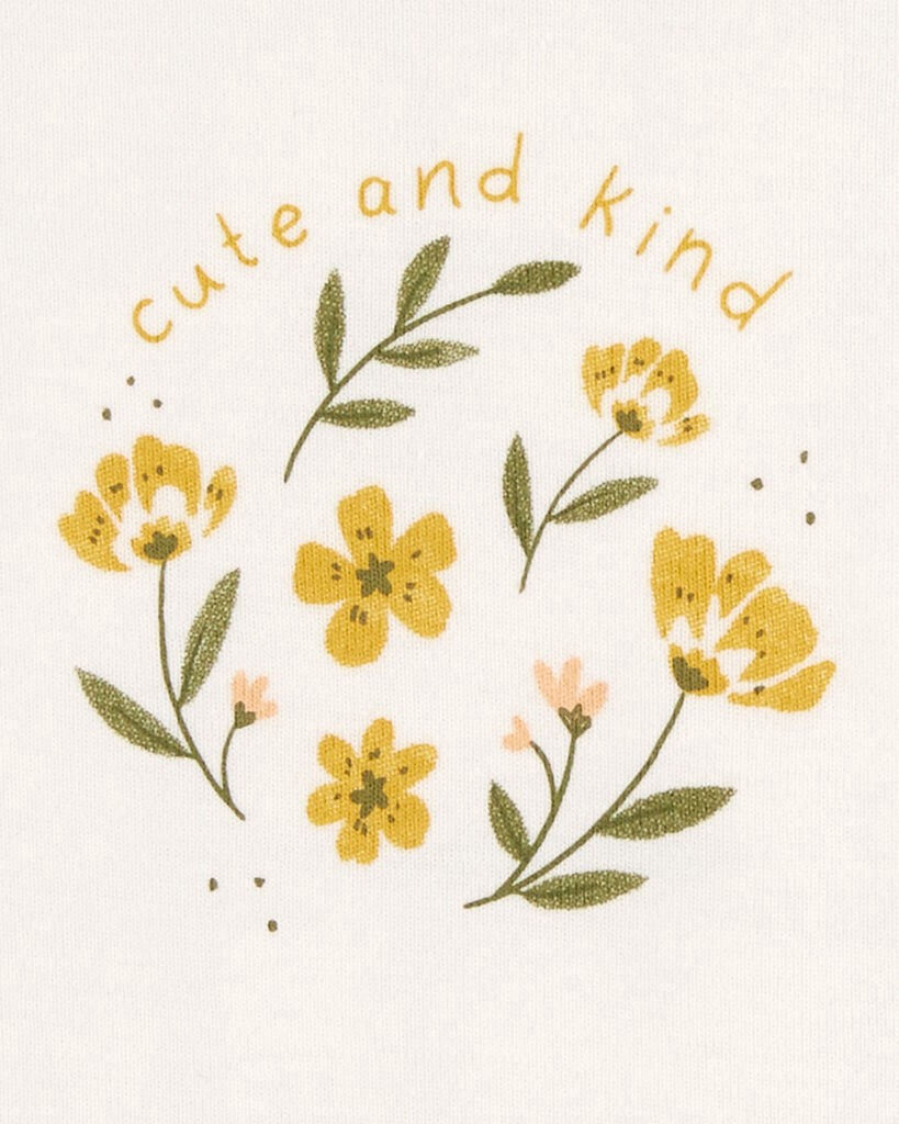 slide 2 of 3, Carter's Baby 3-Piece Floral Little Character Set Yellow/White 6M, 1 ct