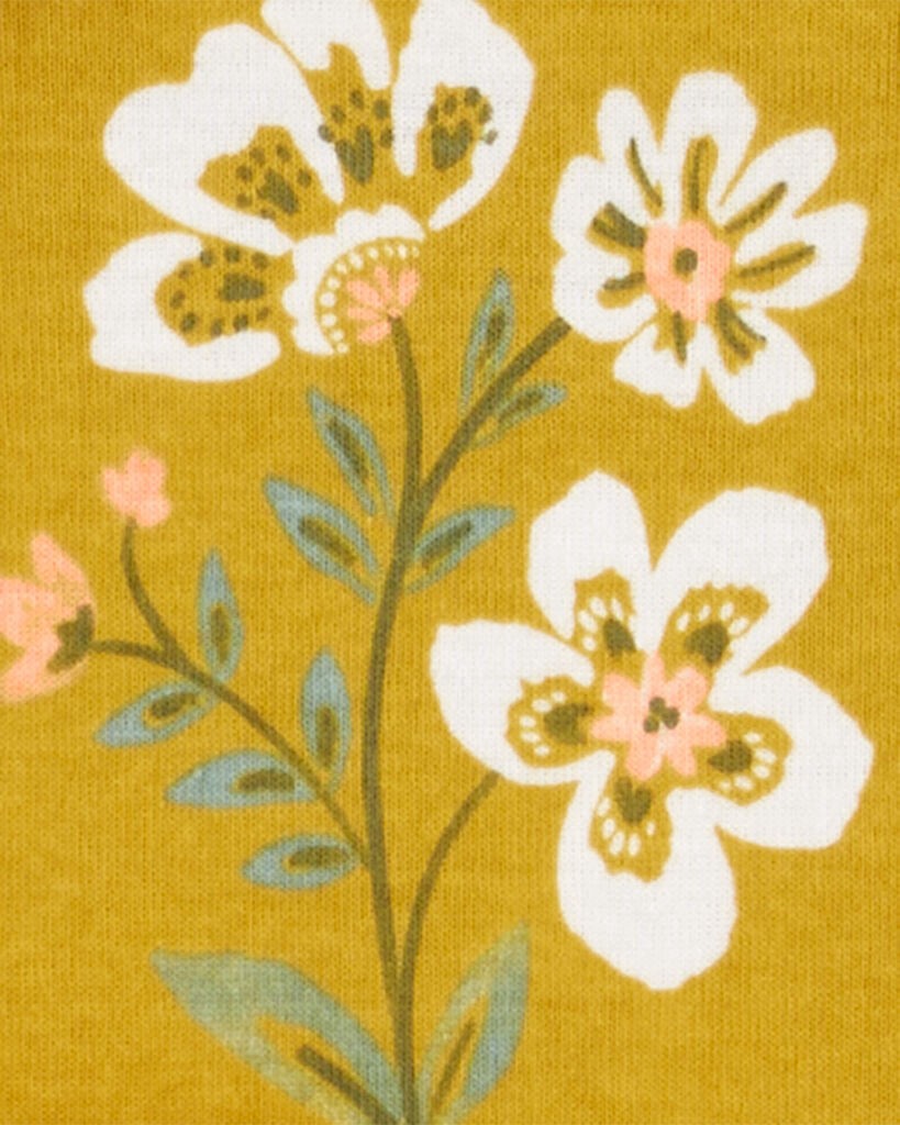 slide 3 of 3, Carter's Baby 3-Piece Floral Little Character Set Yellow/White 6M, 1 ct
