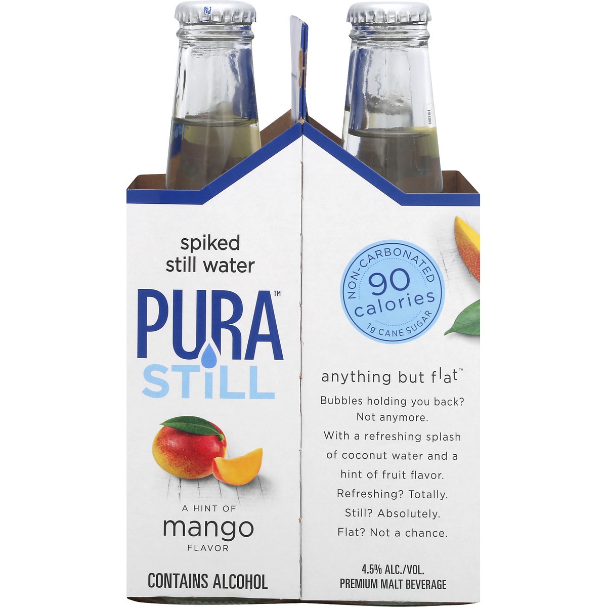 slide 5 of 8, Pura Still Still Water, Spiked, Mango, 6 ct; 11.2 fl oz