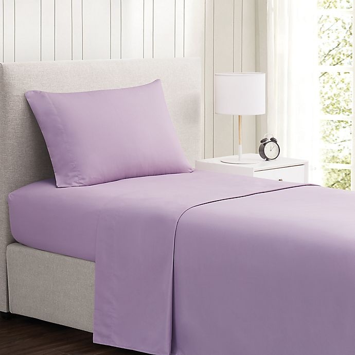 slide 2 of 4, Simply Essential Truly Soft Microfiber Twin Solid Sheet Set - Lavendar Herb, 1 ct