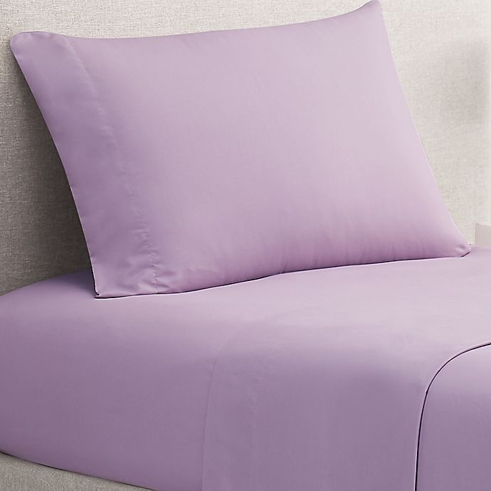 slide 1 of 4, Simply Essential Truly Soft Microfiber Twin Solid Sheet Set - Lavendar Herb, 1 ct