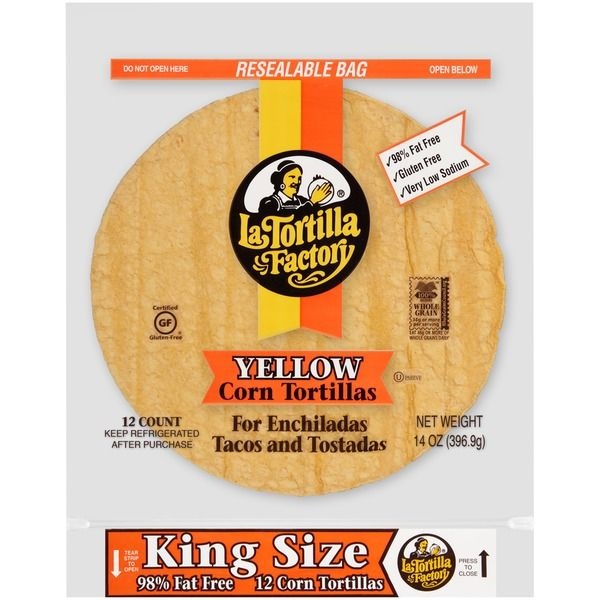 slide 1 of 1, La Tortilla Factory Yellow Corn Tortillas, 14 oz