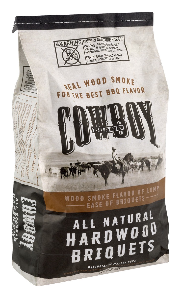 slide 8 of 9, Cowboy Charcoal All Natural Hardwood Briquets 14 lb, 14 lb