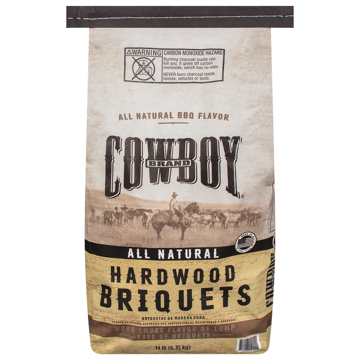 slide 1 of 9, Cowboy Charcoal All Natural Hardwood Briquets 14 lb, 14 lb