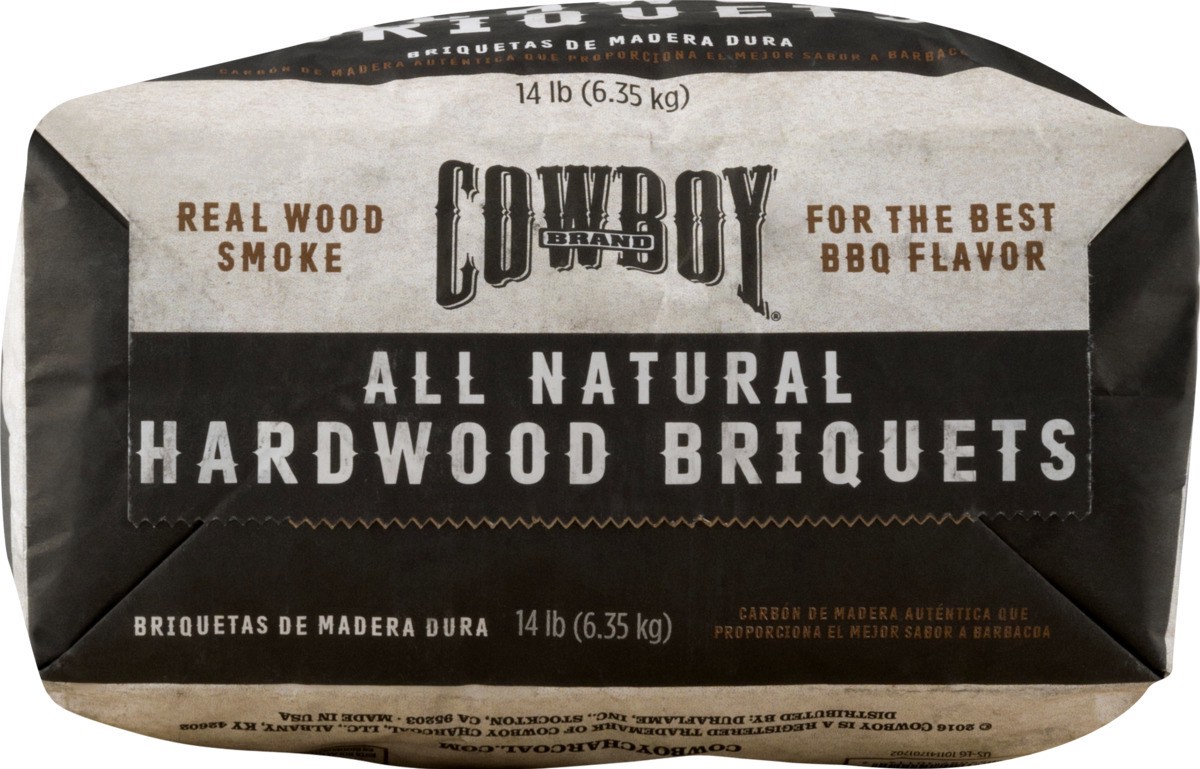 slide 7 of 9, Cowboy Charcoal All Natural Hardwood Briquets 14 lb, 14 lb